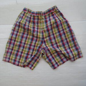 vintage Cambridge Dry Goods Company Womens Plaid Shorts Size 10 Multicolor